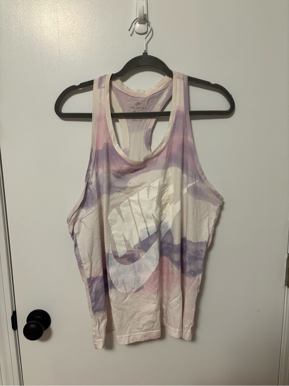 Nike Women's Tie-Dye Racerback Muscle Tank - Purple, Pink & White